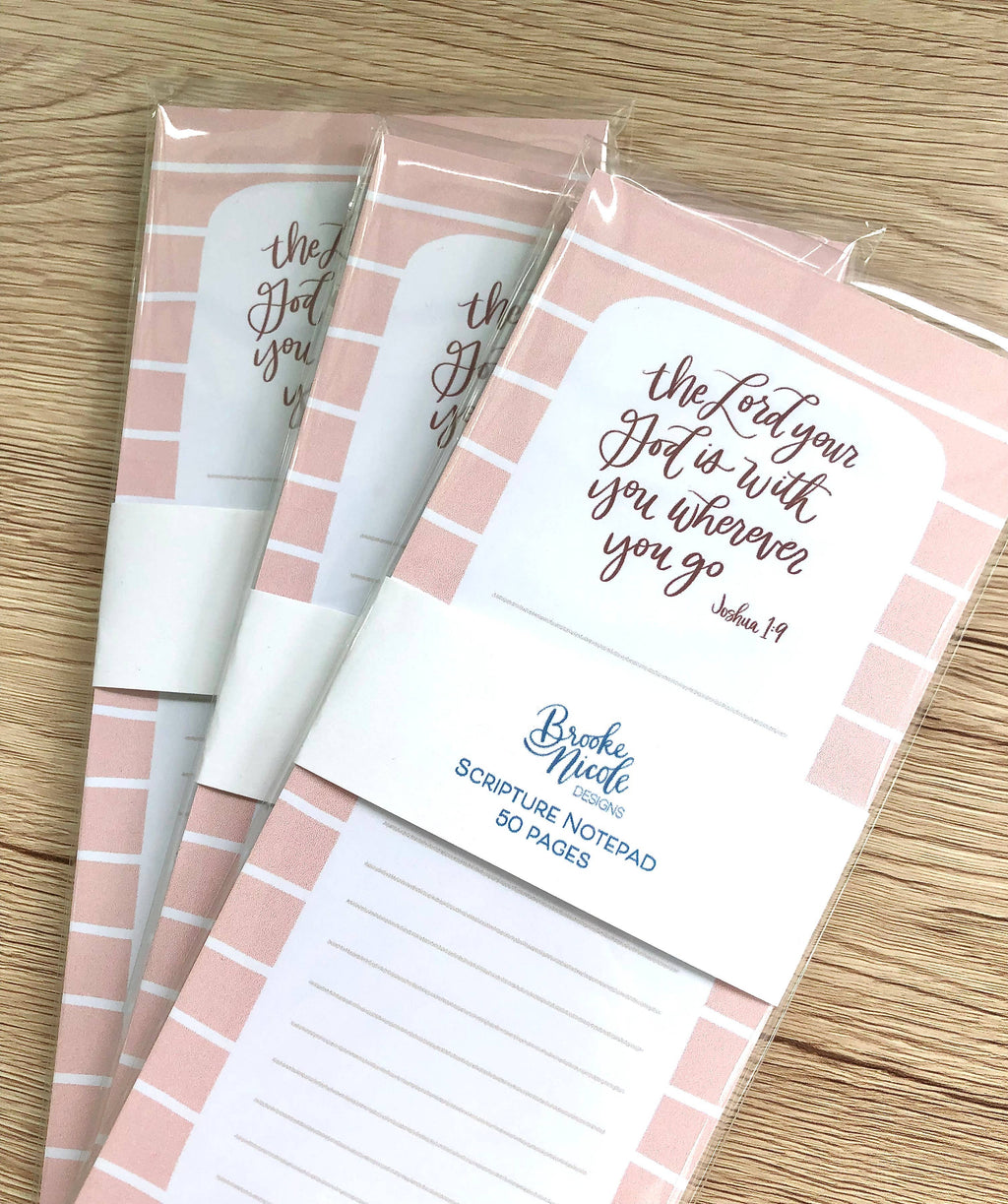 The Lord Your God is With You Scripture Note Pad