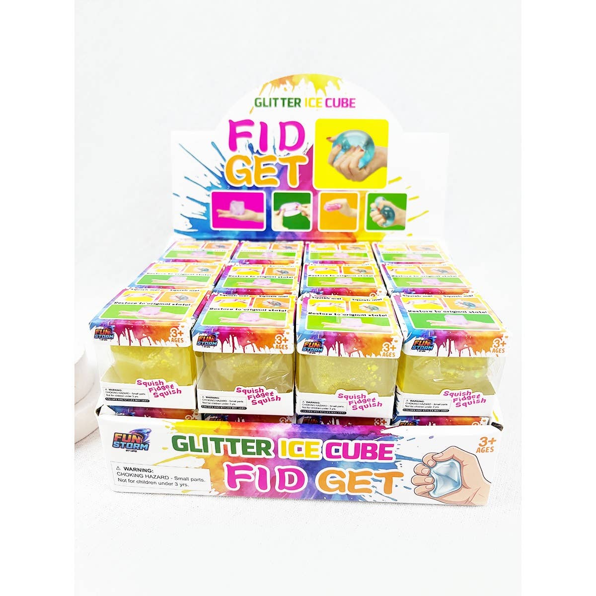 Glitter Mini Ice Cube Squishy Fidget Toy