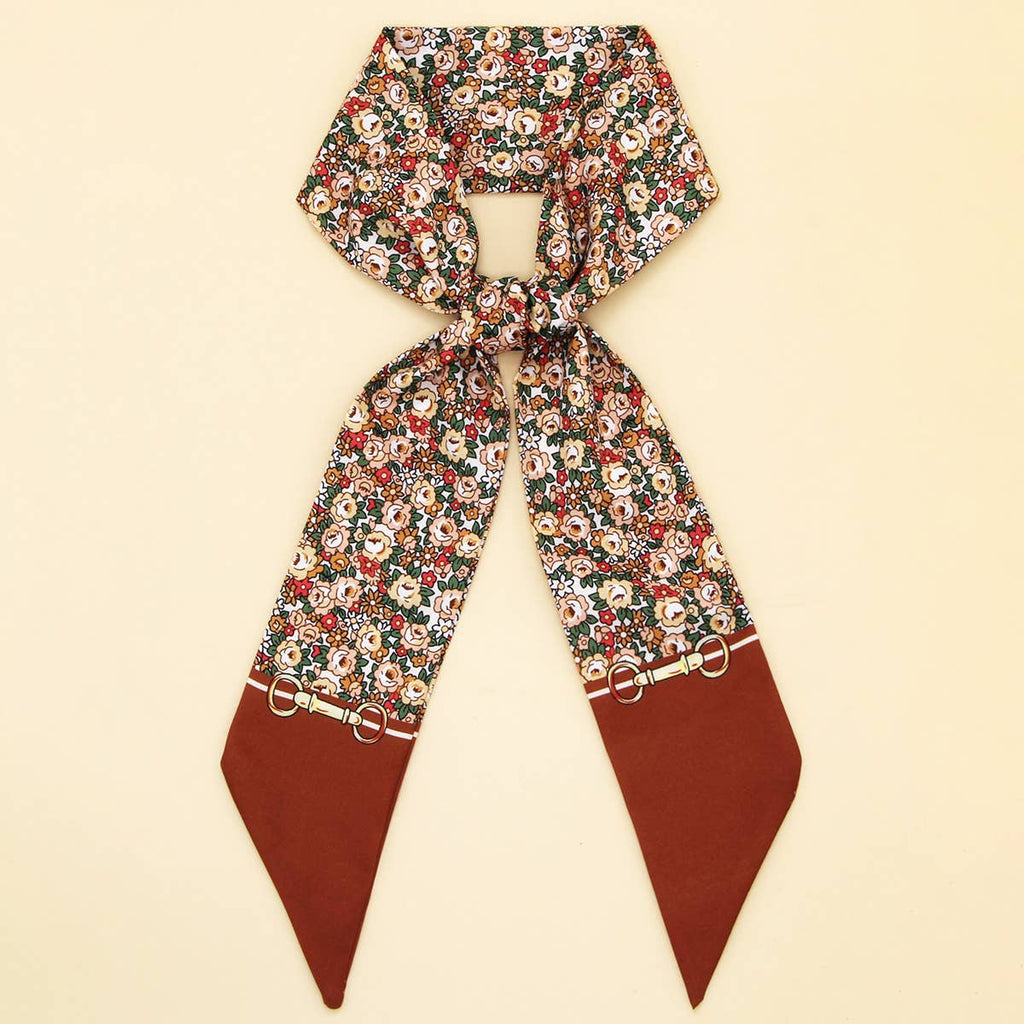 Chic Floral Letter Twilly Scarf Gift Wrap