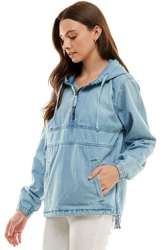 Denim Jacket with Hood