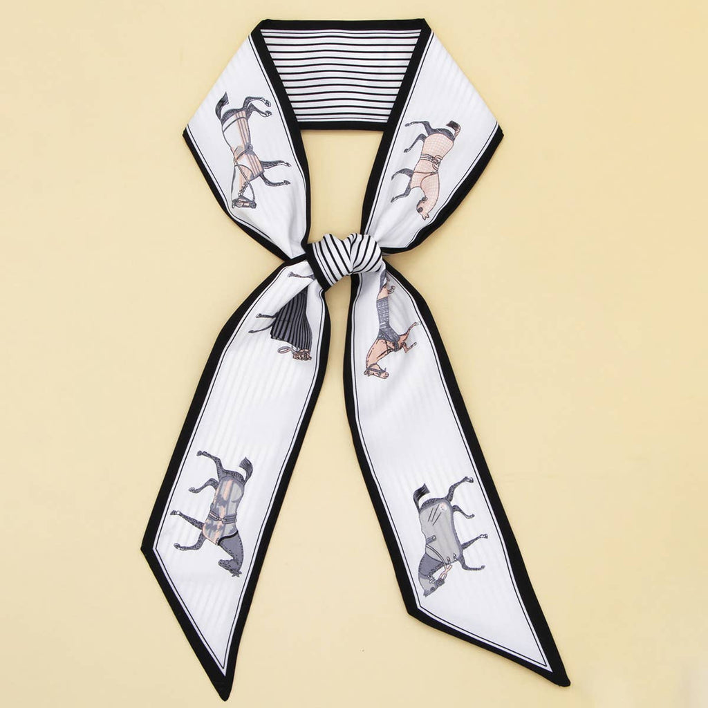 Chic Floral Letter Twilly Scarf Gift Wrap
