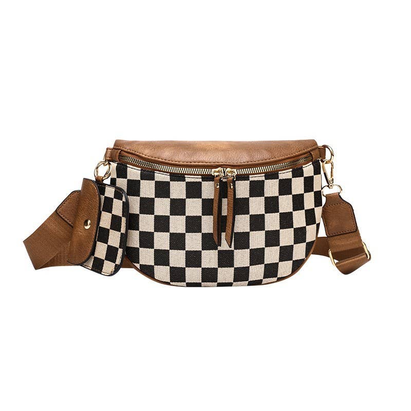 CROSSBODY ZIPPER REMOVAL STRAP SLING BUM BAG