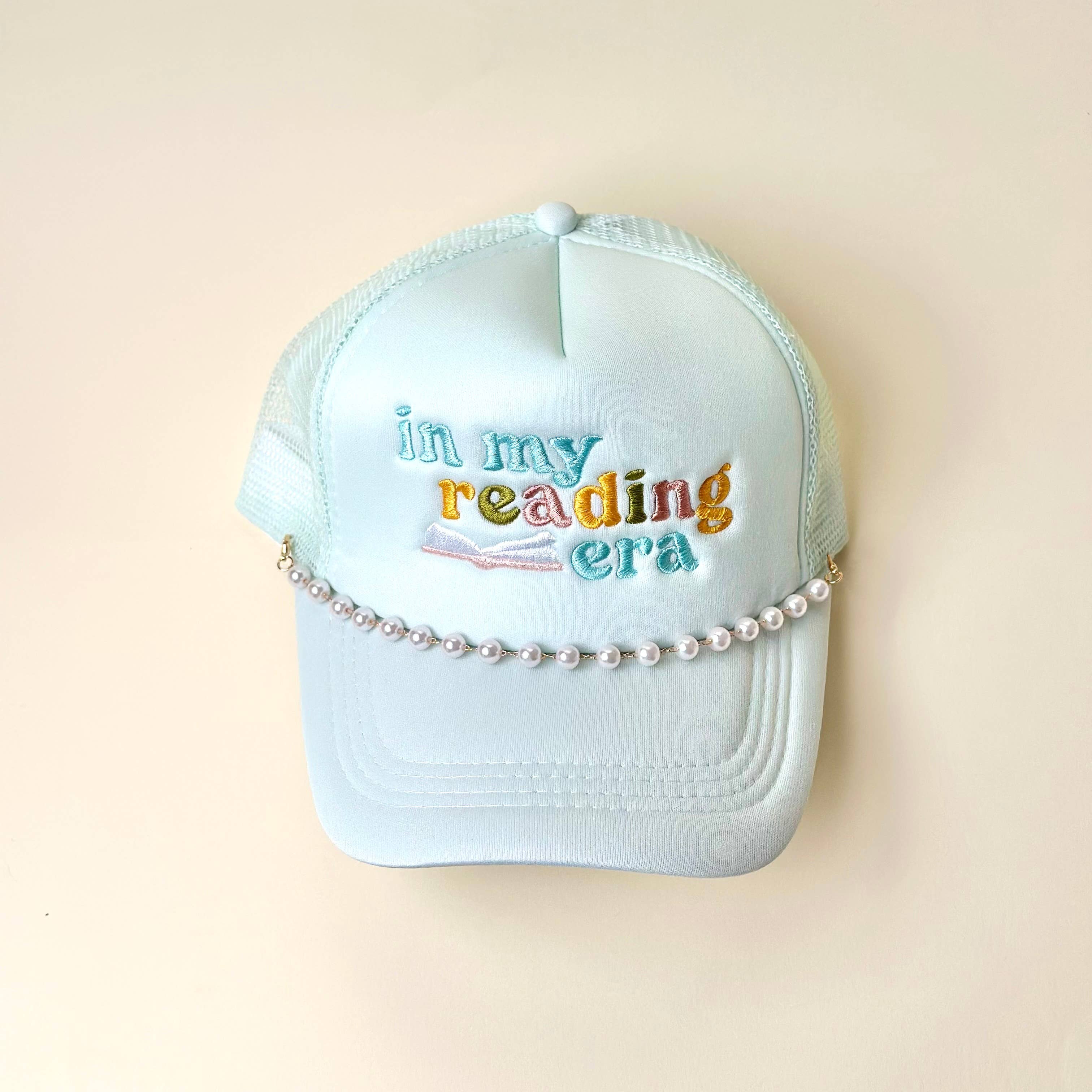 Trucker Hat Chain-Dainty Pearl-Gold