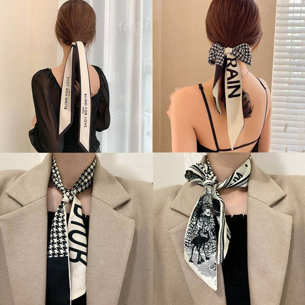 Letter Floral Twilly Scarf – Hair Ribbon & Bag Tie