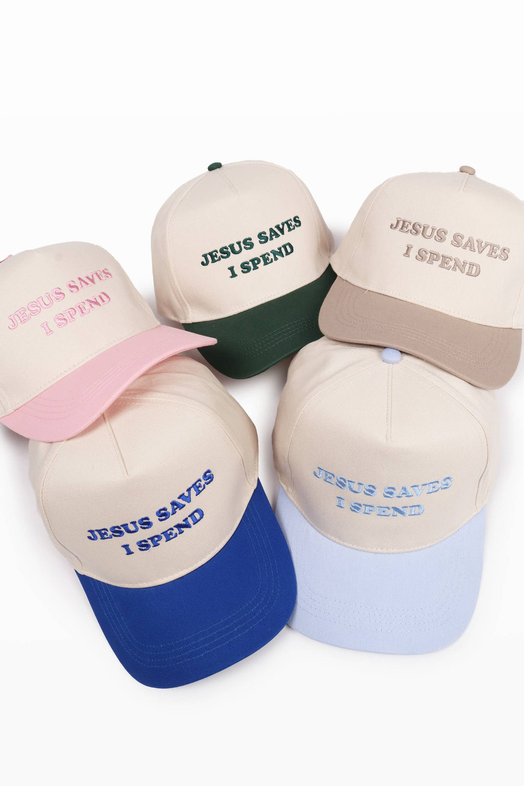 JESUS SAVES I SPEND Embroidery Baseball Cap