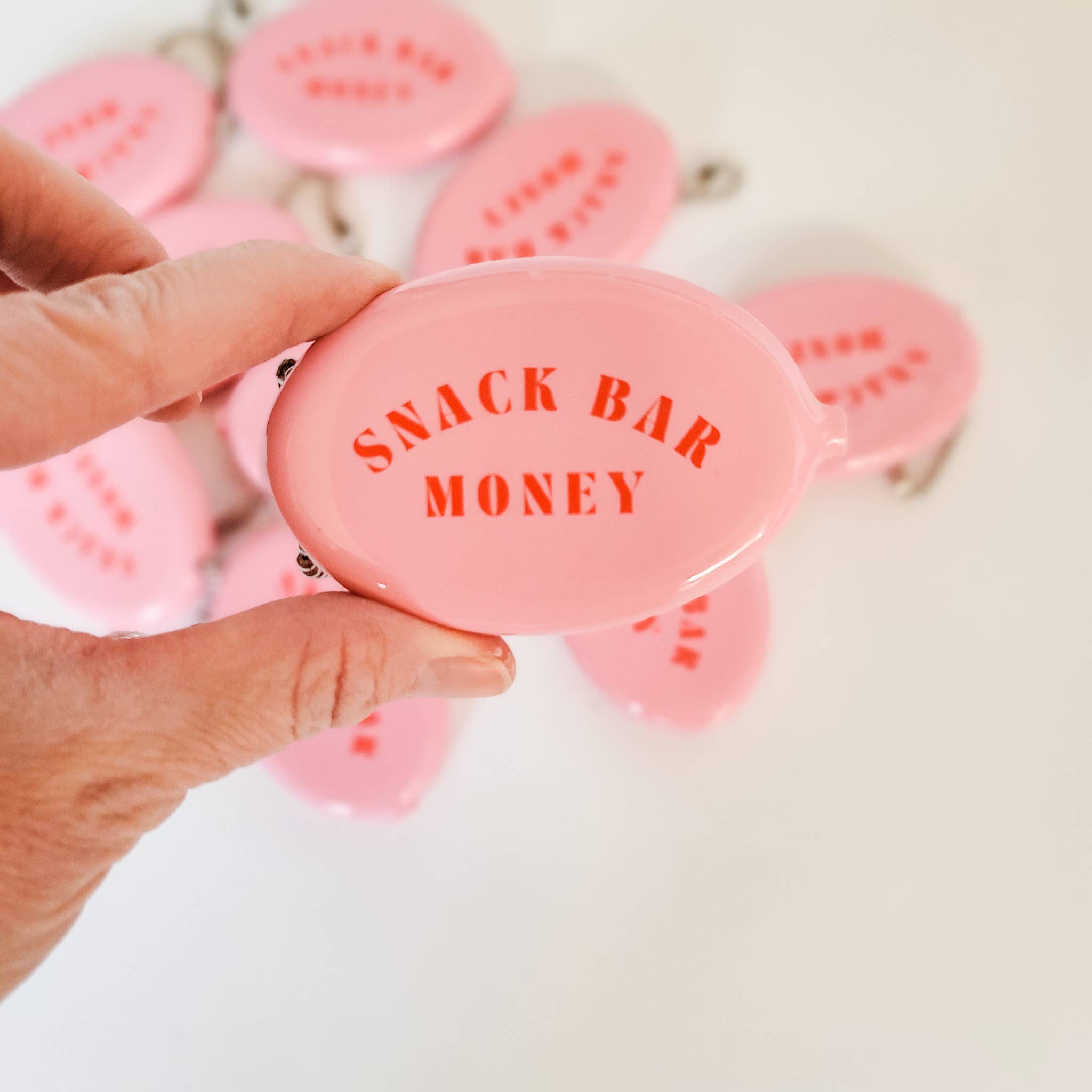 Retro Rubber Coin Pouch with Ball Chain Keychain