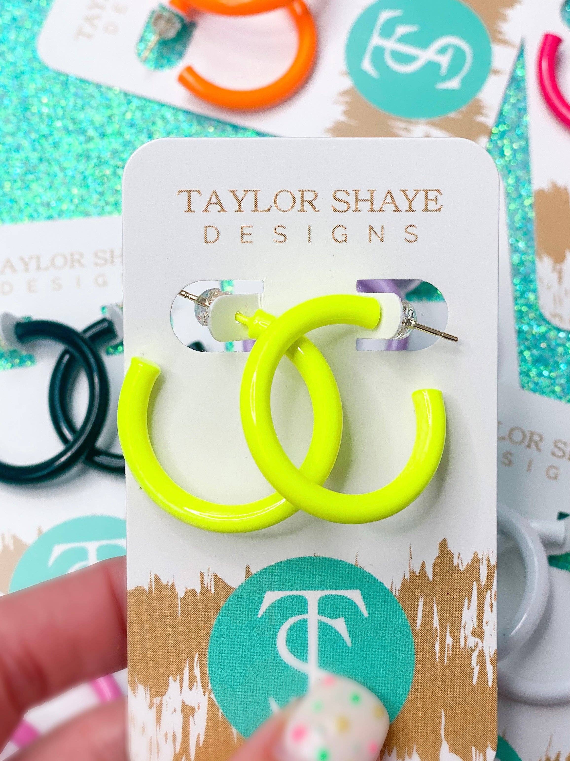 Colorful Enamel Hoops