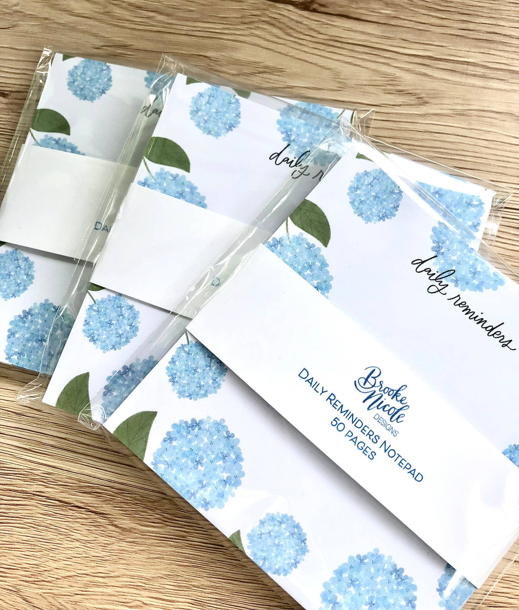 Daily Reminders Hydrangea Floral Note Pad