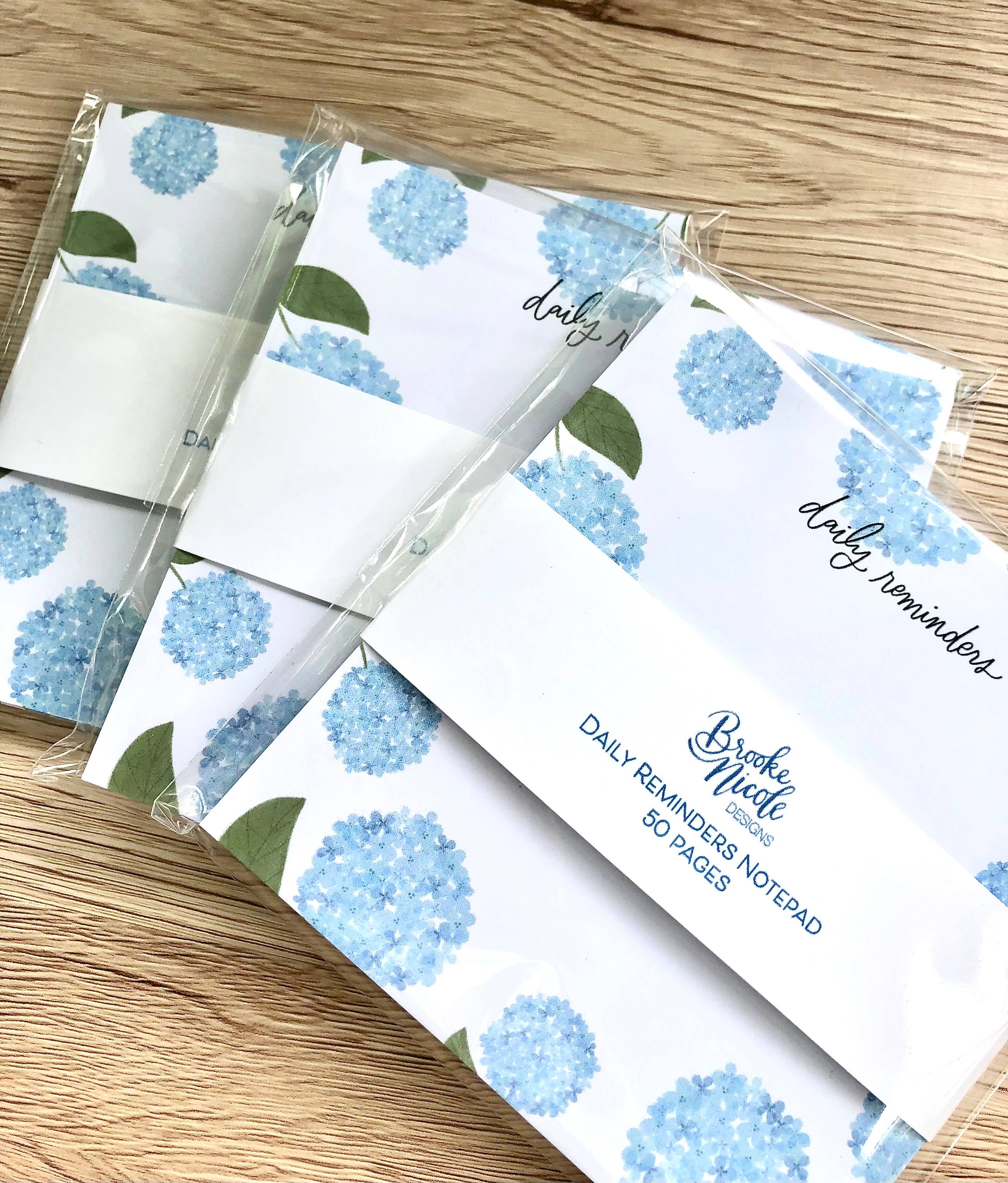 Daily Reminders Hydrangea Floral Note Pad