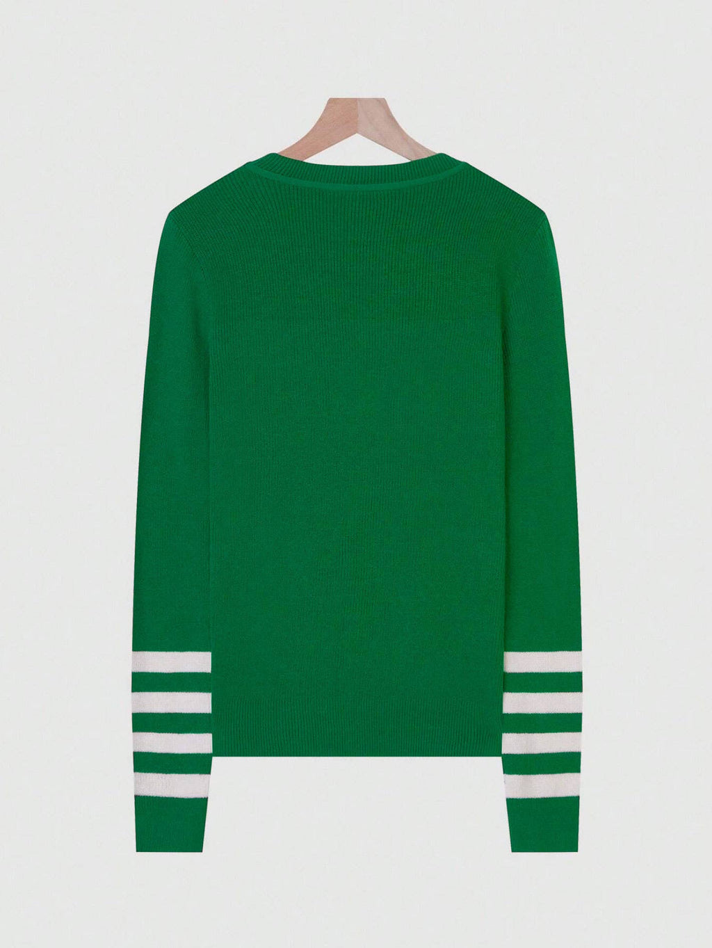 Daily Drop Shoulder Striped Sleeve Sweater Top