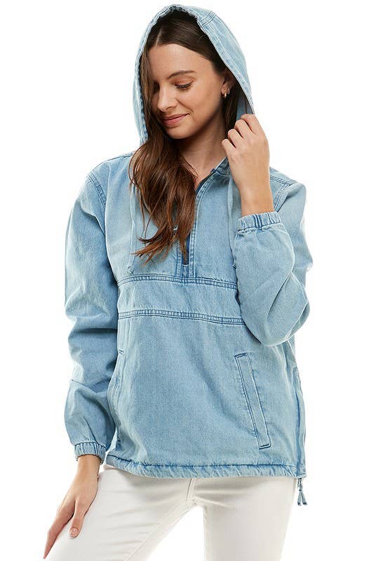 Denim Jacket with Hood