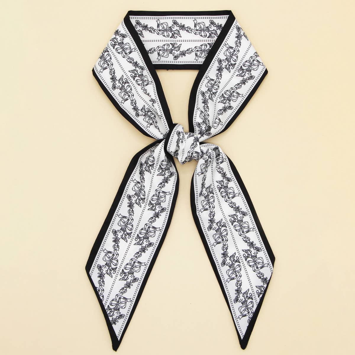 Letter Floral Twilly Scarf – Hair Ribbon & Bag Tie