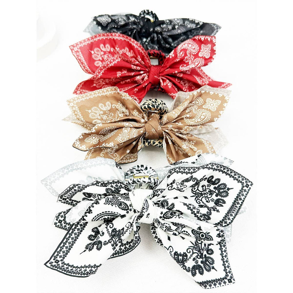 Boho Bandana Hair Claw Clips