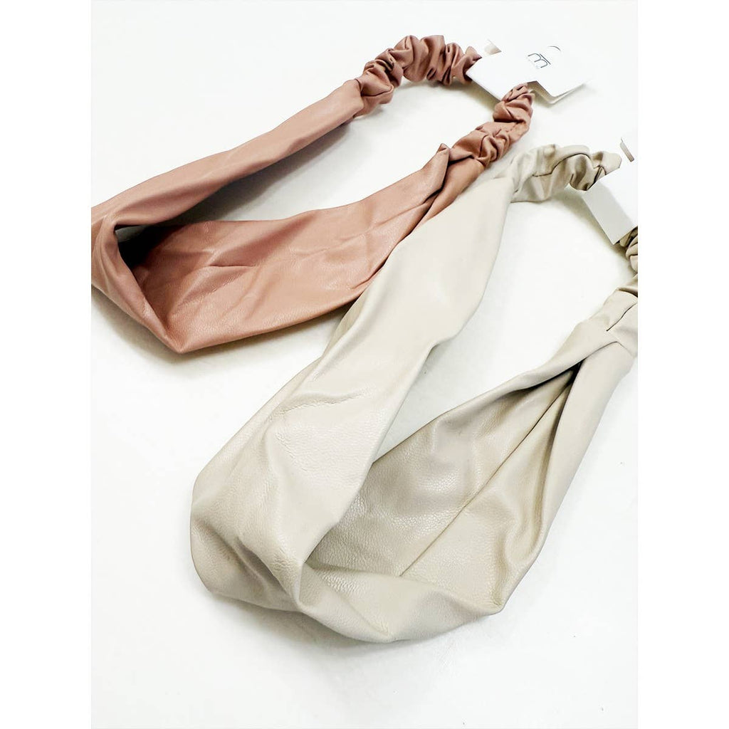 The Original PU Leather Headwrap Set