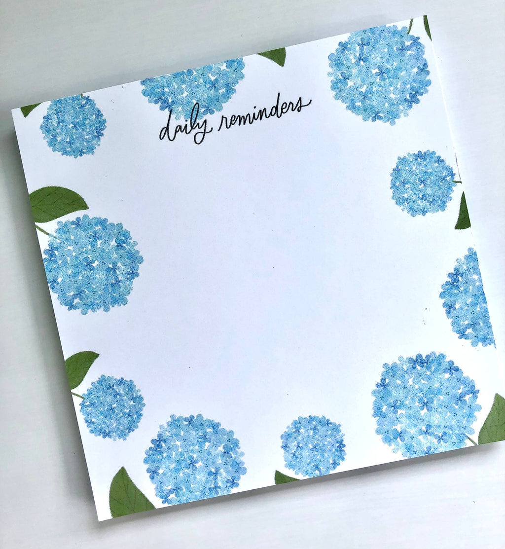 Daily Reminders Hydrangea Floral Note Pad