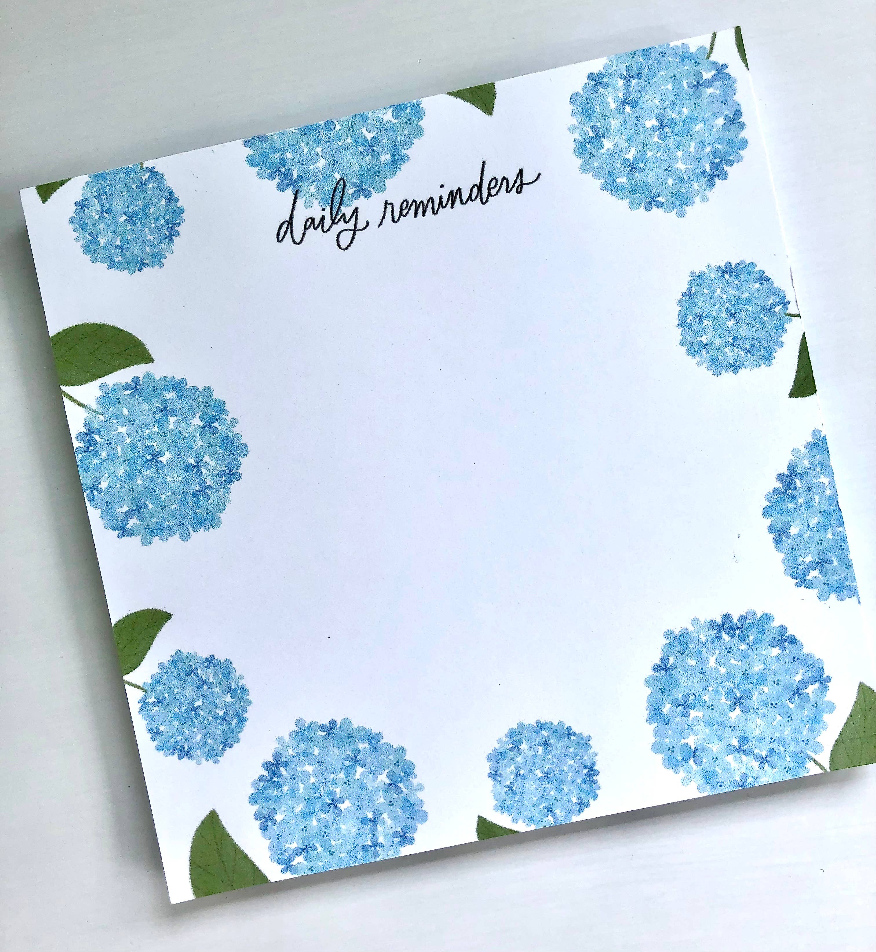 Daily Reminders Hydrangea Floral Note Pad