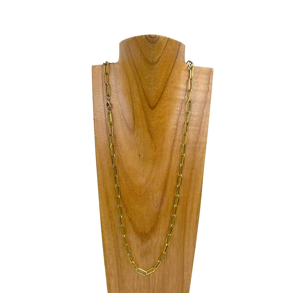 30" Copper metal chain Necklace