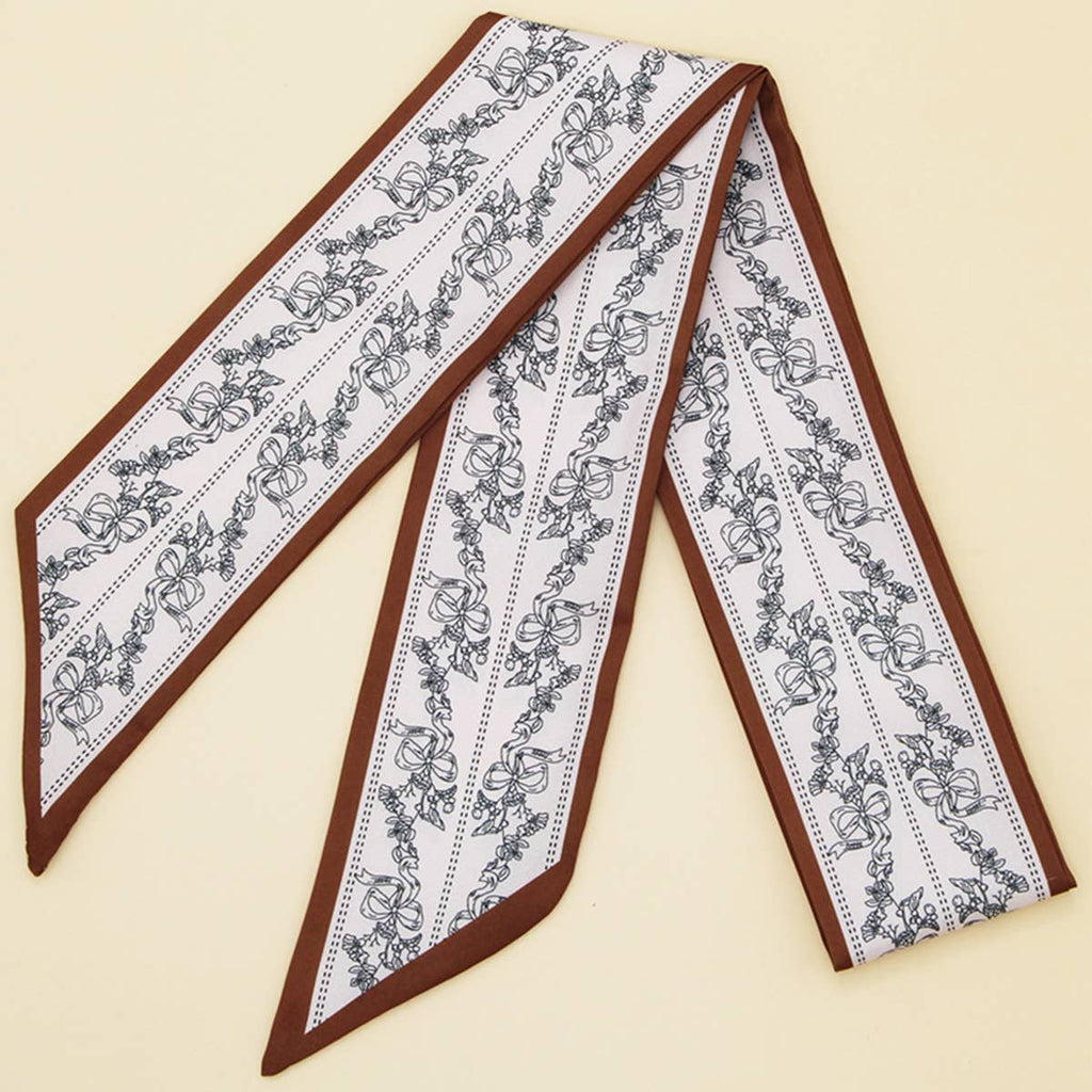 Letter Floral Twilly Scarf – Hair Ribbon & Bag Tie