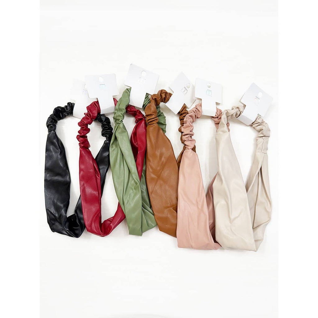 The Original PU Leather Headwrap Set